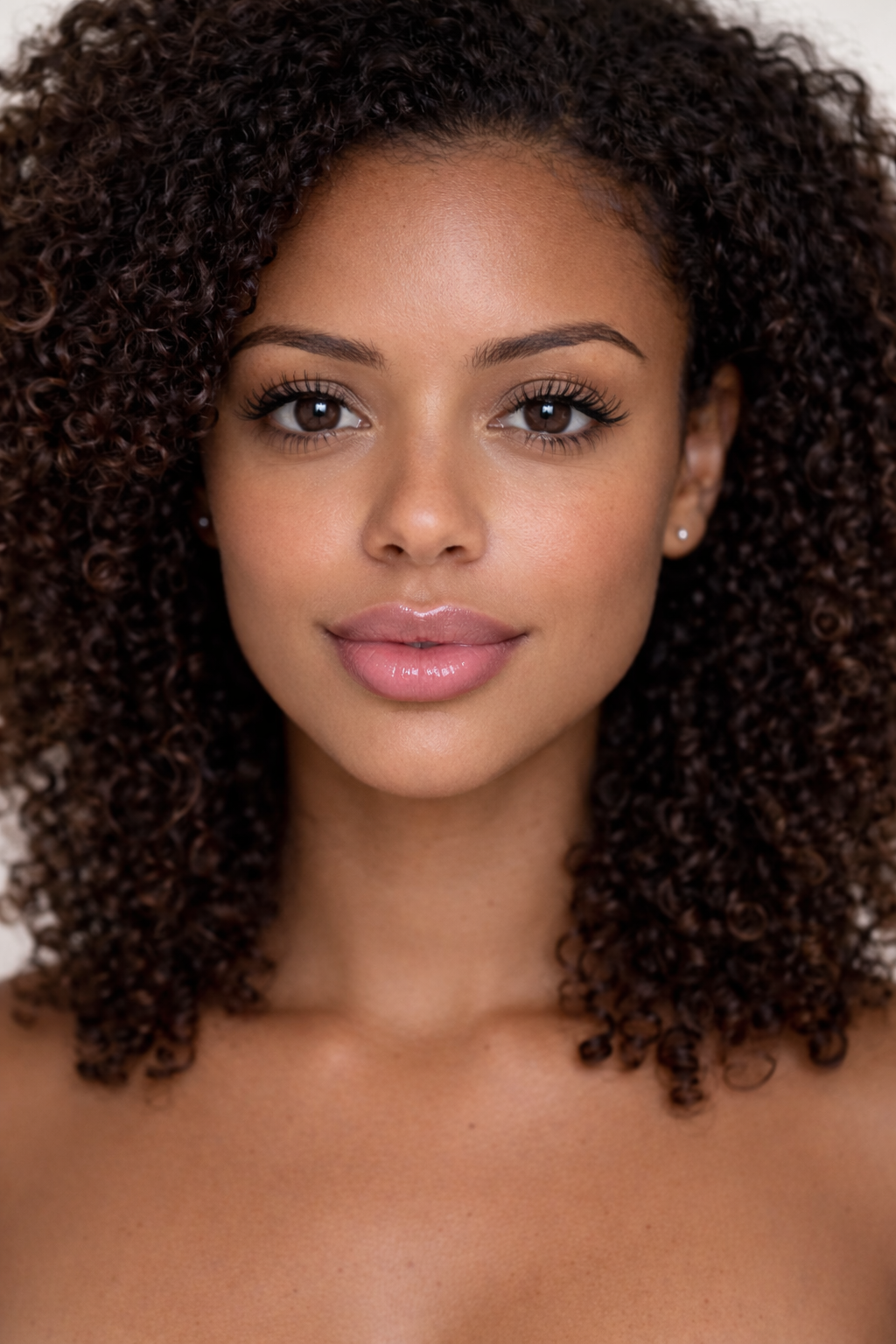 Paciente depois do preenchimento labial